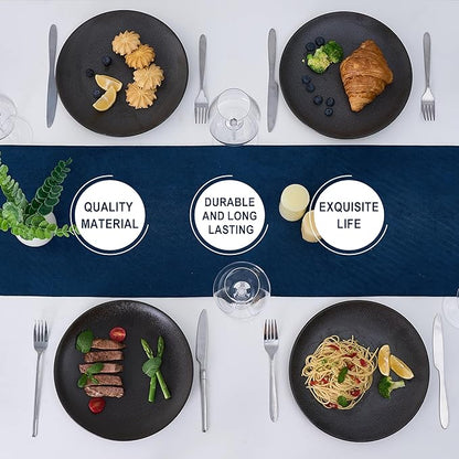 HEVN 6 Piece 10.2” Stoneware Dinnerware Set – Modern Dinner Plates Set of 6, Dishwasher & Microwave Safe Dish Set, Durable Dinnerware Sets for Everyday Use