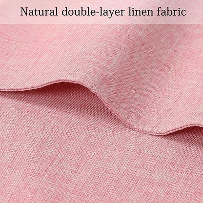 UnivoColors Set of 6 Faux Linen Placemats, Heat-Resistant & Easy-to-Clean,13"x19"for Dining Table, Kitchen, Holiday Meals (Pink)