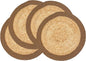 Verona Round Woven Jute Cotton Placemat, 14 Inch | Braided, Natural Jute by ChardinHome