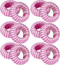 ALPHA Living HOME Napkin Rings Set - 12-Piece Elegant Round Plastic & Rayon Napkin Holders for Dining Table Decor, for Wedding, Party, Holiday, Banquet, Kitchen, Everyday Use (Pink White)