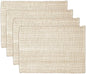 Cotton Placemats Set of 4, 13x19 Inch Washable Woven Fabric Table Mats by ChardinHome