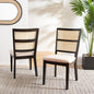 SAFAVIEH Home Collection Toril Coastal Black/White/Natural Dining Chair Set of 2