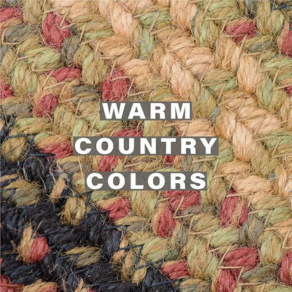 Homespice Highland Jute Braided Trivets for Table,Warm Country and Cabin Decor, Set of 3, Multicolor 8" Round Heat Resistant Mats - Rich Colors, Easy to Clean, Durable and Protects Furniture