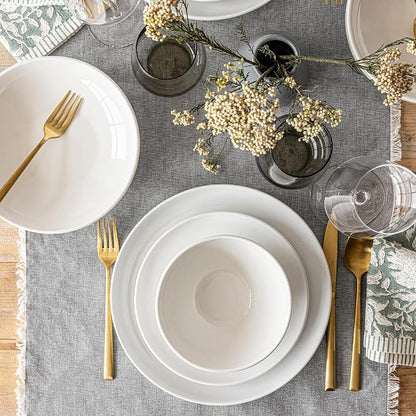 Over&Back 18x90 Woven Frayed Chambray Cotton Table Runner - Image 9