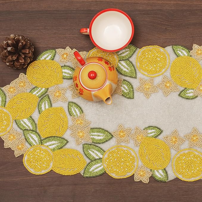 Beaded Table Runner 13x36 Inch Beaded Runner - Image 3