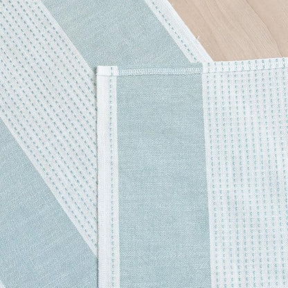 Artoid Mode Ice Blue Farmhouse Rustic Table Runner, Seasonal Macrame Fabric - Image 6
