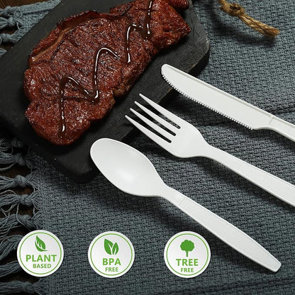 Compostable Spoon, 100 Biodegradable Silverware - Image 6