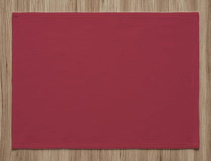 Calicot Placemats Set of 6 100% Cotton Washable Cloth Place Mats, Reusable Table Mats for Spring/Summer & Thanksgiving Christmas Decorations Kitchen Dining Party Wedding (Reddish Brown, 13" x 19")