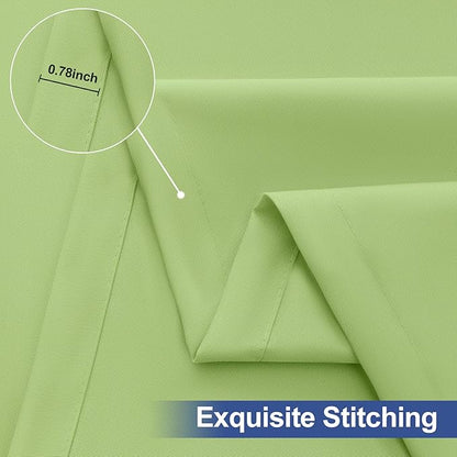 homing 2 Pack Rectangle Table Cloth, Elastic Fitted Fabric Tablecloth Fits for 6 Foot Folding Tables, Washable Table Cover for Picnic, Camping, Indoor & Outdoor (Sage Green, 30" x 72")