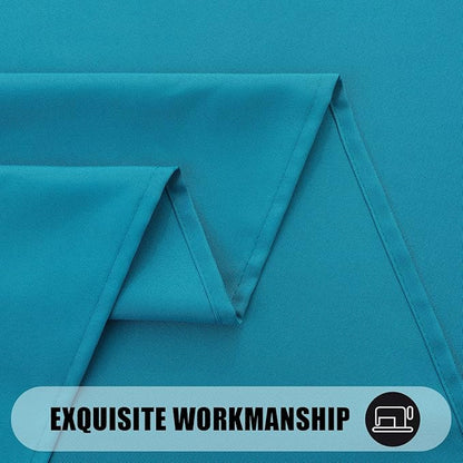 Smiry Rectangle Table Cloth, Waterproof Anti-Scratch Polyester Tablecloth, Decorative Washable Fabric Table Cover for Dining, Buffet, Parties and Outdoor, 54x108, Teal