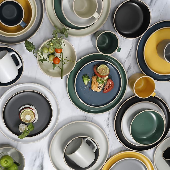 Gibson Home Zuma 16 Piece Round Kitchen Dinnerware Set, Service - Image 6