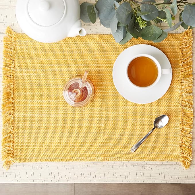 DII Variegated Tabletop Collection, Placemat Set3x19, 6 Piece - Image 3