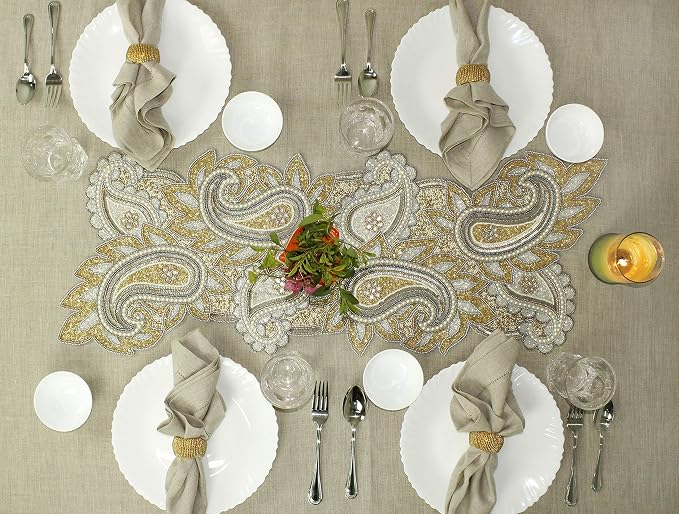 COTTON CRAFT Glitz Handmade Beaded Napkin Rings - Image 7