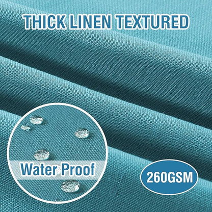 H.VERSAILTEX Cloth Napkins Set of 12 (18" X 18") Linen Textured Dinner Napkins Waterproof Extra Soft Thick Durable Reusable Napkins with Hemmed Edges for Dinners, Weddings and Everyday Use, Teal