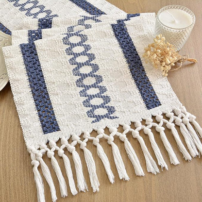 Fall Blue Table Runner for Coffe Table Home Boho Decor 12x72 Inch | 72 Inches - Image 5