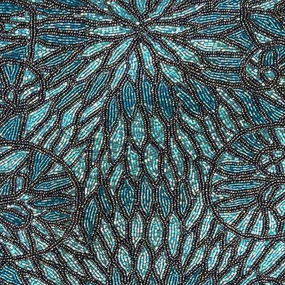 Handmade Beaded Table Runner 13 x 36 Inch, Decorative Glass Bead Table Runner - Image 6