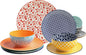 LEHAHA 12 Pieces Ceramic Dinnerware Sets, Porcelain Round Dinner Set by LEHAHA