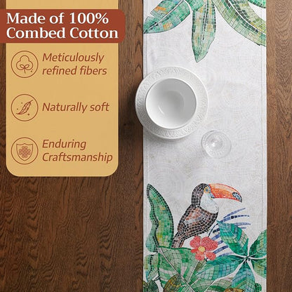 Maison d' Hermine Table Runner 100% Combed Cotton 14.5"x72" | Table Runners 72 - Image 4