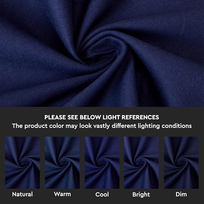 Encasa XO Table Runner, Cotton Canvas Dining Runner 13"x104" | Scotch Blue - Image 3