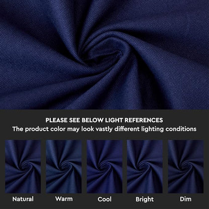 Encasa XO Table Runner, Cotton Canvas Dining Runner 13"x104" | Scotch Blue - Image 3