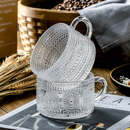 Gezzeny Vintage Glass Coffee Mugs - Image 4