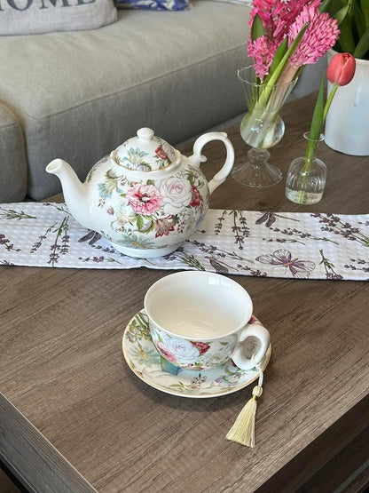 STP GOODS Bone China Tea/Coffee Cup and Saucer in Gift Box Fine Bone Tea Cup - Image 5