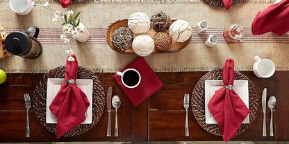 DII Variegated Tabletop Collection, Napkin Set, Tango Red, 6 Piece - Image 8