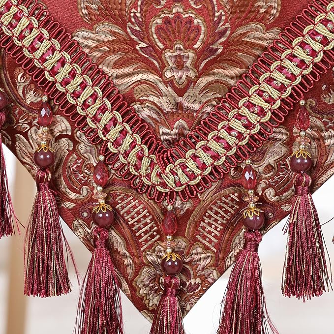 Luxury Vintage Table Runner Embroidery Jacquard Fabric - Image 5