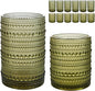 HomeVogue Vintage Hobnail Drinking Glasses Set of 12, 15 oz Highball Glasses & by HomeVogue