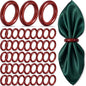 Thenshop 50 Pcs Decorative Wooden Napkin Rings Bulk Exquisite Round Dining by Thenshop