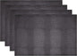 Faux Leather Hardboard Placemats, Set of 4 PU Table Mats, Easy to Clean, Heat & Stain Resistant for Office Conference Table,Dining Home Decor