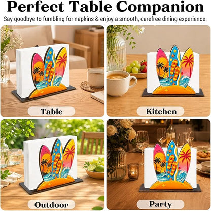 Surfboard Decor Wood Napkin Holder - Image 6
