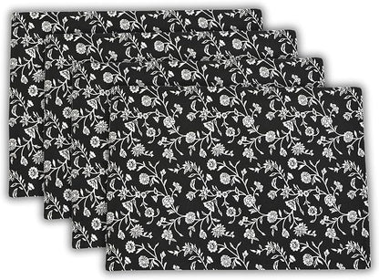 Floral Dining Table Placemats Vintage Flowers Botanical Design Rustic Vintage - Image 9