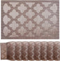 Elegant Placemats Vinyl Woven Heat-Resistant Placemats Set of 8 Washable Easy to Clean Table Mats for Dining Room and Decorate (Champagne)