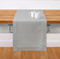 Solino Home Cotton Linen Table Runner Light Grey Hemstitch, 14 x 108 in | by SolinoHome