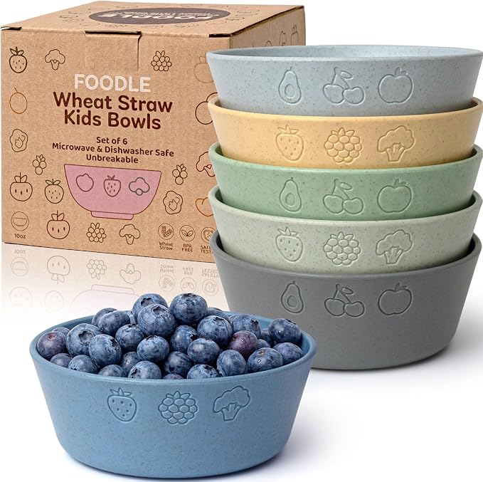 FOODLE Wheat Straw Kids Bowls by FOODLE