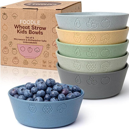 FOODLE Wheat Straw Kids Bowls by FOODLE