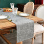 NEWISHER Reversible Double Layer Table Runner Faux Linen Fabric 13x72inch | by Newisher