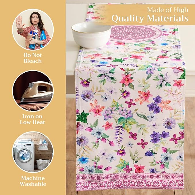 Maison d' Hermine Table Runner 100% Cotton 14.50" x 108" | Table Runners 108 - Image 3