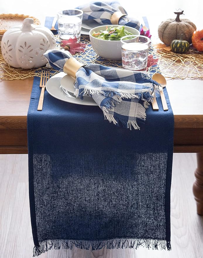 DII Everyday Collection, Fringed Solid Tabletop, Table Runner - Image 4
