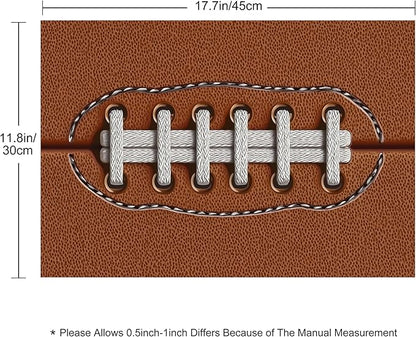 Football Placemats Set of 4 Washable Table Place Mats for Dining Kitchen Party Decor