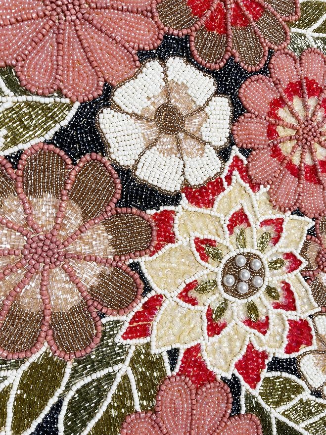 Beaded Table Runner Decorative Hand Glitz Rustic Farmhouse - Image 3