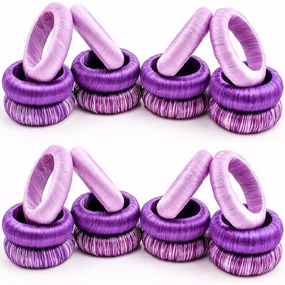 Thread Napkin Ring Set of 24 - Beautiful Elegant Fancy Decorative Napkin Holder for Dining Table Décor, Farmhouse, Wedding, Dinner, Party, Family Gathering, Easter, Everyday Use - Purple Combo