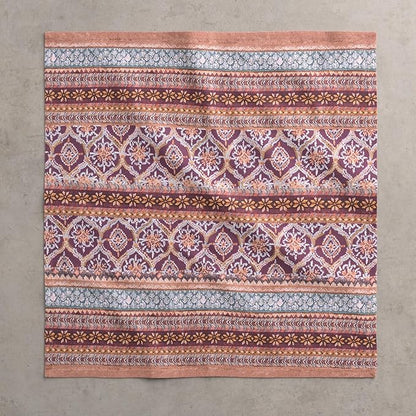 Maison d' Hermine Cloth Napkins Set of 4 100% Cotton for Thanksgiving Christmas Decorations Everyday Reusable Square Fall Napkins Cloth Washable Dinner Party (Fair Isle, 20"x20")