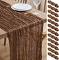 Asee'm 12pcs Brown Coffee Cheesecloth Table Runner 10FT Boho Rustic Fall | by Aseem