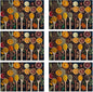 Placemats, Colorful Spices Placemats 12x18 Inch Waterproof Non-Slip Washable Table Mats for Kitchen Dining Party Table Decor,Set of 6