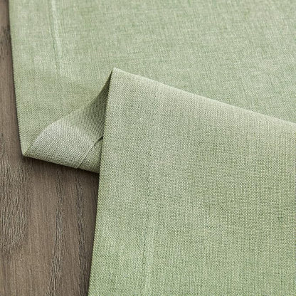 Basic Linen Style Table Runner, 14x108 Inch Sage Green | Mitered Corner Design - Image 6