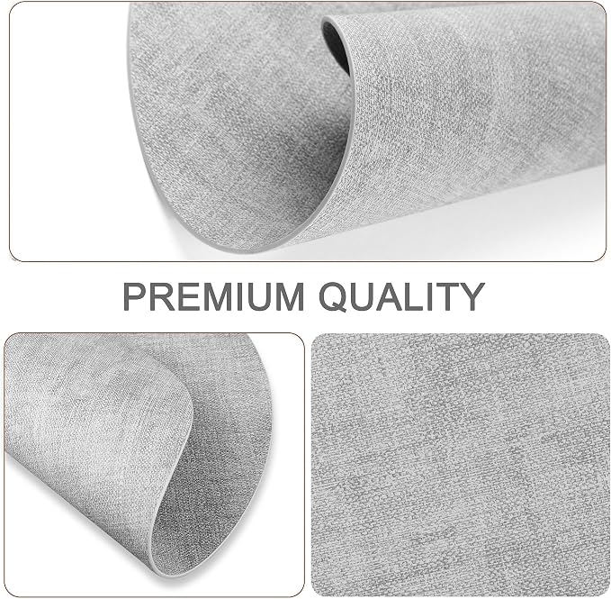 Round Faux Leather Placemats and Coasters, Reversible Heat Resistant Non-Slip - Image 6