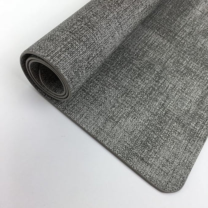 WAZAIGUR Waterproof Easy to Clean Non-Slip Heat Resistant Thick Faux Leather Placemats for Dining Table Set of 8,Light Grey