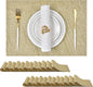 Leetaltree Gold Placemats Set of 24 by Leetaltree-ArtatEveryTable